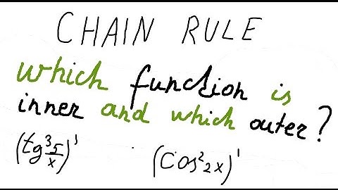 Chain Rule, WHICH FUNCTION IS INNER, WHICH OUTER?