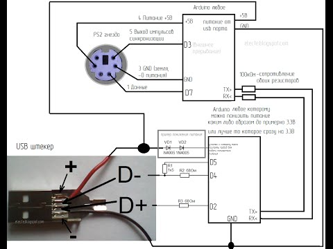 Переходник ps2 usb для клавиатуры своими руками