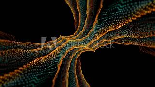 Light Brown-Blue Abstract Fractal Design For A Screen Saver.