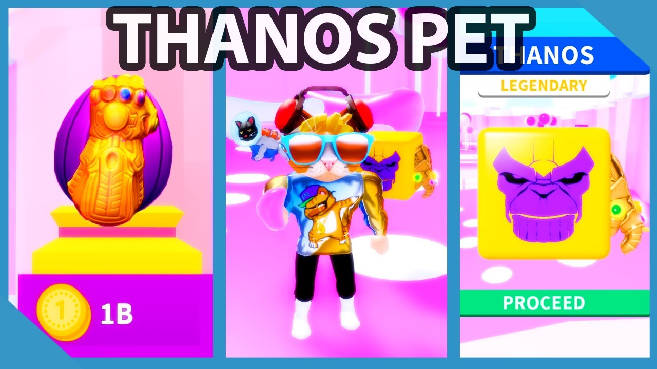 1 000 000 000 Thanos Pet Glitch Roblox Yummy Simulator Youtube - update limited time egg superhero thanos pets in pet paradise simulator roblox youtube