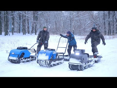 Гонки мотобуксировщиков! Как выбрать, кто круче? Зимняя рыбалка рулит!