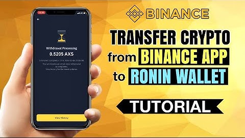 How to TRANSFER crypto from BINANCE to RONIN Wallet | App Tutorial