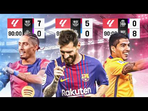 ¡Las MAYORES GOLEADAS del FC BARCELONA en LALIGA! | 2015 - 2025