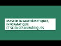 Master en mathématiques, informatique et sciences numériques