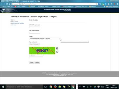 Certidão de Antecedentes Criminais Via Internet (visto de Residência D7 e Nacionalidade). 