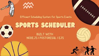 Sports Scheduler project built with Node.js, PostgreSQL, and EJS