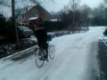 A trip home from school in cold weather assen netherlands