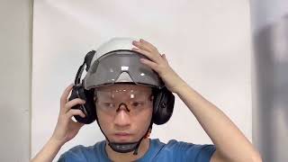 Ce Construction Safety Helmet With Visor Built In Goggle Earmuffs For