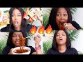 TRYING KOREAN FOOD | SPICY NOODLE CHALLENGE (5 PACKS!!!!) | TSHEGO MAKOE