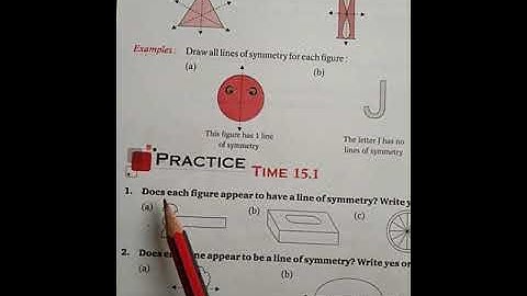 CLASS-6 : CHAPTER 15 : SYMMETRY : EX 15.1