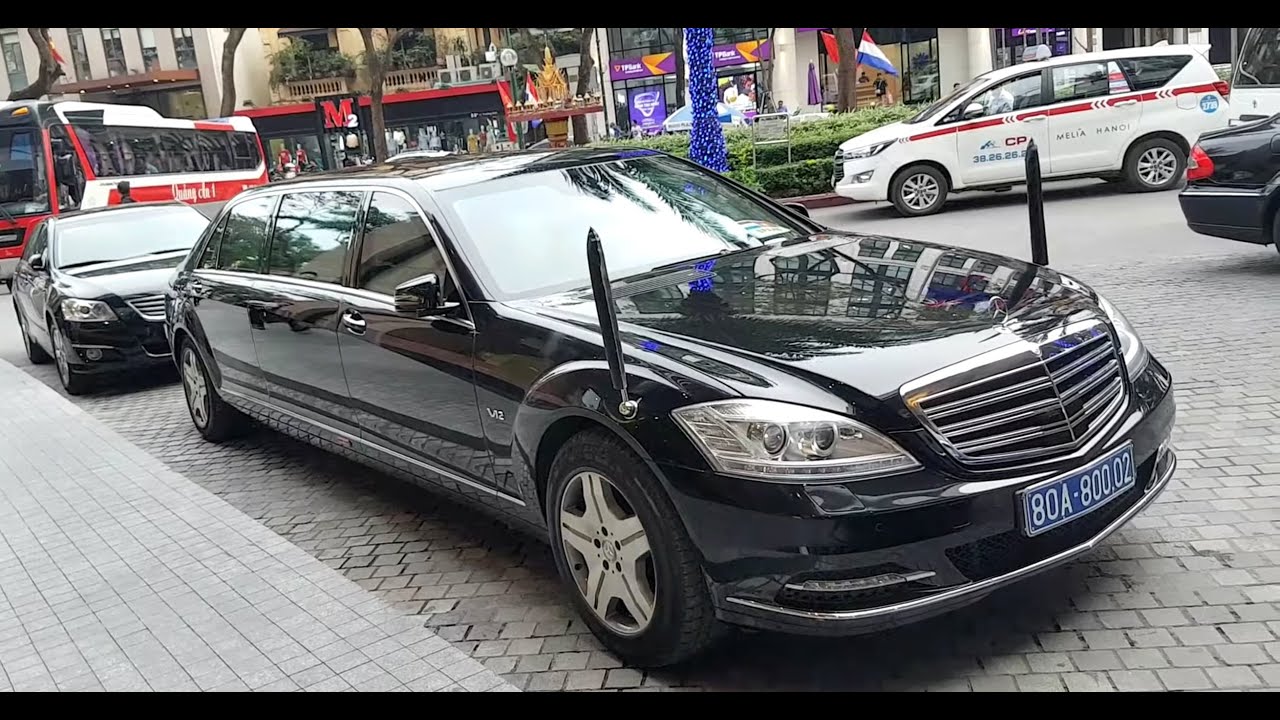 Nhìn gần xe bọc thép triệu đô Mercedes S600 Pullman Guard chuyên chở các chính khách thăm #Vietnam