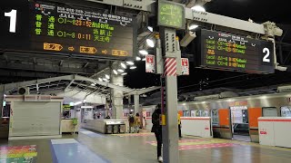 JR西日本　大阪駅　1番・2番線ホーム（大阪環状線）2021/3（4K UHD 60fps）