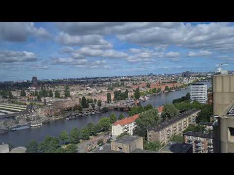 Fantastic Amsterdam Hyperlapse view Rembrandt tower.