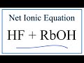 Spectator Ions and Weak Acids