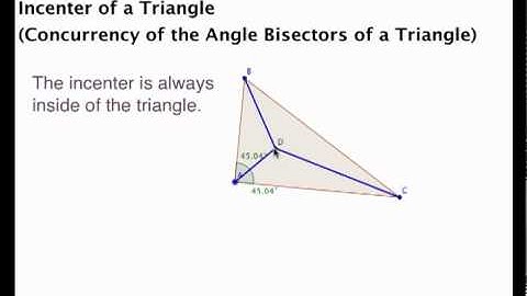 Incenter of a Triangle