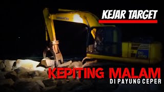 Alat Berat Kerja Malam |Excavator Komatsu