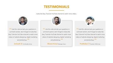 How To Make Website Testimonials Section Using HTML CSS And Bootstrap