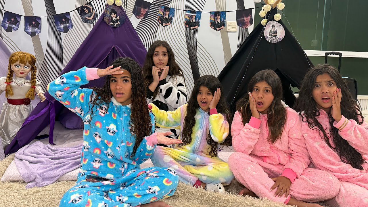 A ANNABELLE INVADIU NOSSA FESTA DO PIJAMA E  A MANU SUMIU😰