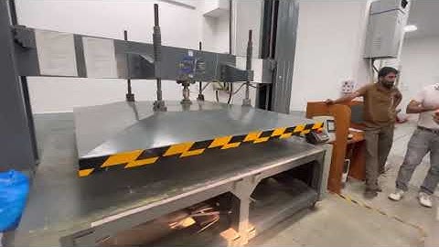 Calibration of compression testing machine with calibrated load cell 100 ton