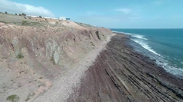 Flying Hallett Cove Cliffs near Desalination plant - Cinematic Drone (Bugs 3)