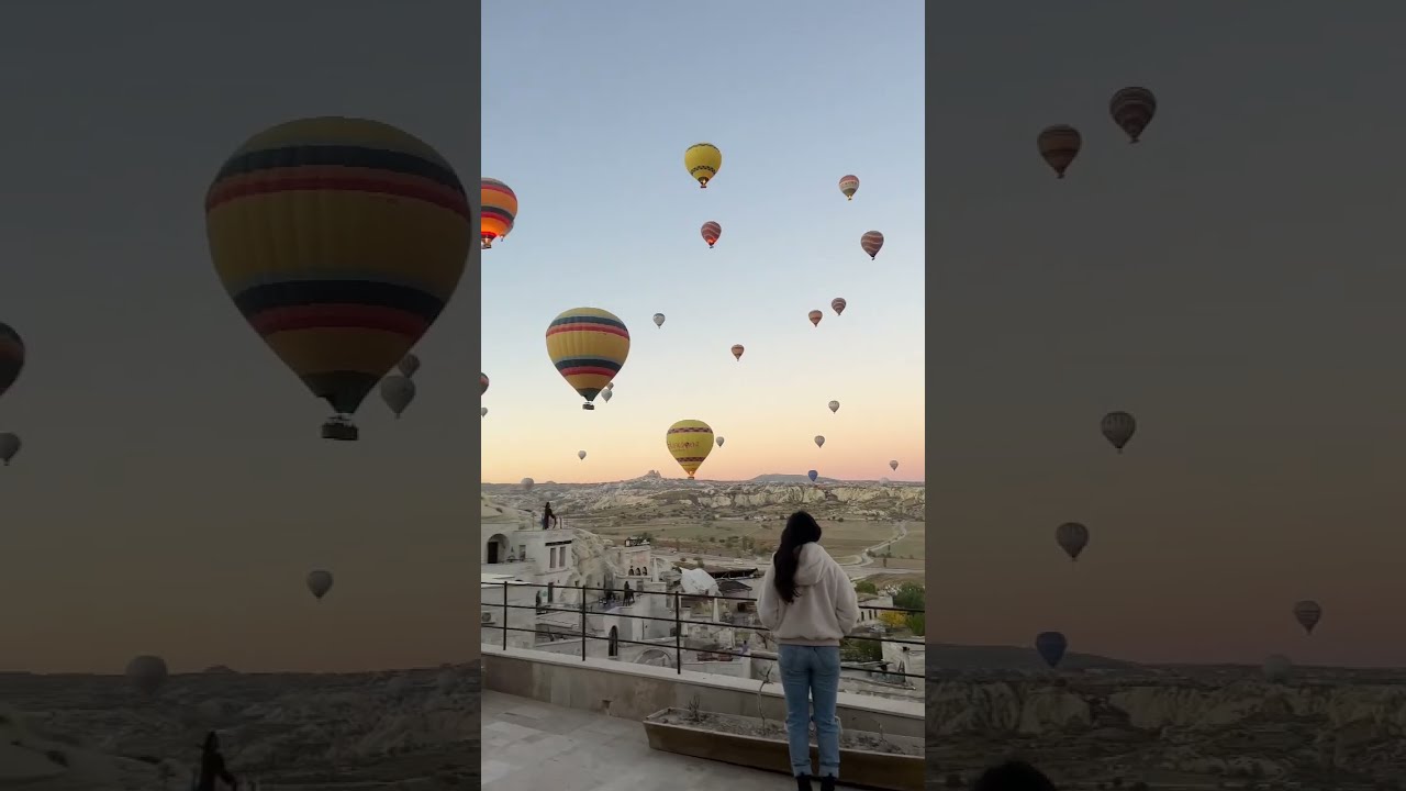 Waking up in Cappadocia is Magical😮🙌🎈#capadocia #turkey #hotairballoon