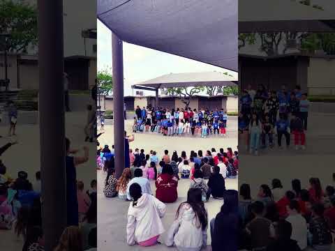 flag ceremony Twila Reid elementary school California USA.