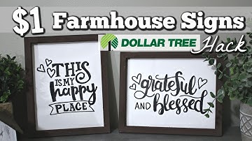 Dollar Tree Farmhouse Home Decor | DIY Farmhouse Signs Dollar Tree | Krafts by Katelyn