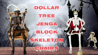 Dollar Tree  Skeleton Jenga Block Chairs