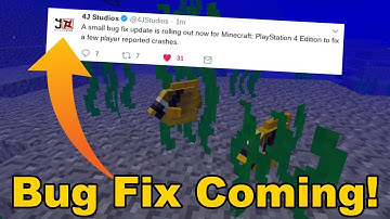 Minecraft Update Aquatic Ps4 & Ps3 Important Bug Fix Coming! - Fix For Corrupted Worlds & Crashes!