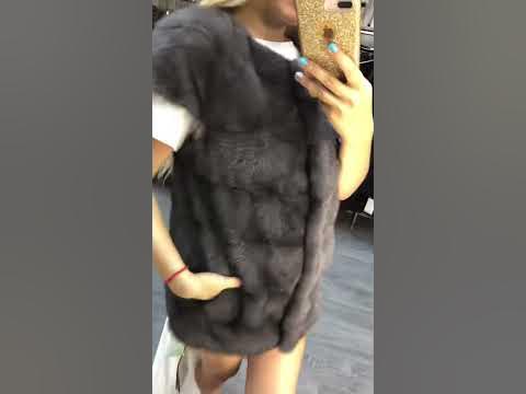 Натуральная женская меховая жилетка из норки (Одесса Украина) - YouTube