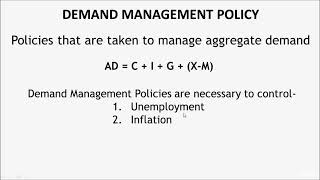 Demand Management Policies