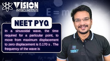In a sinusoidal wave, the time required for a particular point, to move from maximum displacement to
