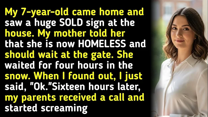 My 7-year-old came home and saw a huge SOLD sign at the house. My mother told her that she is now...