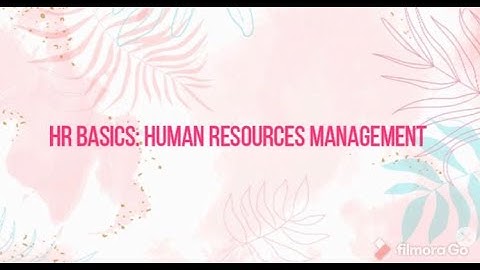Human Resources Management Video Record Assignment ( HR Basics: Human Resources Management )