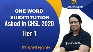One Word Substitution asked in SSC CHSL 2020 | Previous Year Questions | Rani Ma'am