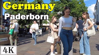 Walking in the city of Paderborn, Germany 【4K】