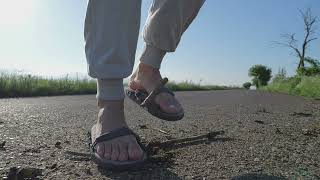 Feet Crushing Of Dry Branches In Clogs - Trampled
