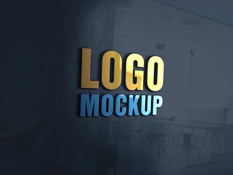 3d logo mockup psd free download