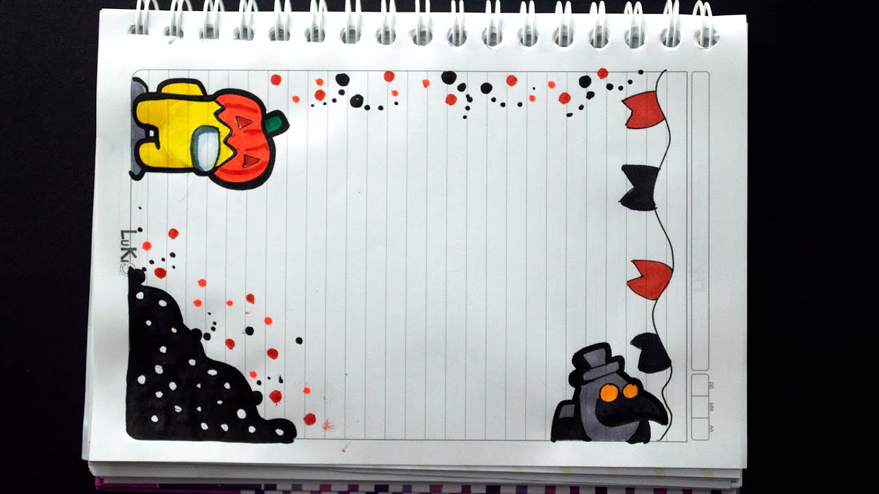 🎮 Ideas para Márgenes de cuadernos | DIBUJOS DE AMONG US SKIN de Halloween | Yaye portadas - thptnganamst.edu.vn