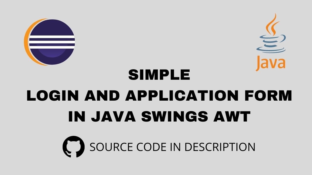 Realtime Login and Registration form using java Swings || Simple Java ...