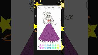 Princess Coloring Game book: spark and shine #coloring #colors #game screenshot 3