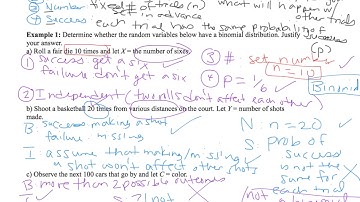 6.3 binomial random variables