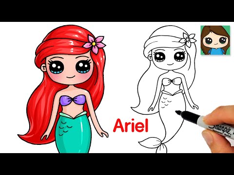 How to Draw The Little Mermaid Characters Easy - YouTube