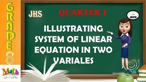 Illustrating system of linear equations in two variables || Grade 8 Math