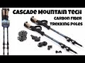 default - Cascade Mountain Tech 3K Carbon Fiber Trekking Poles Ultralight with Cork Grip and Quick Lock