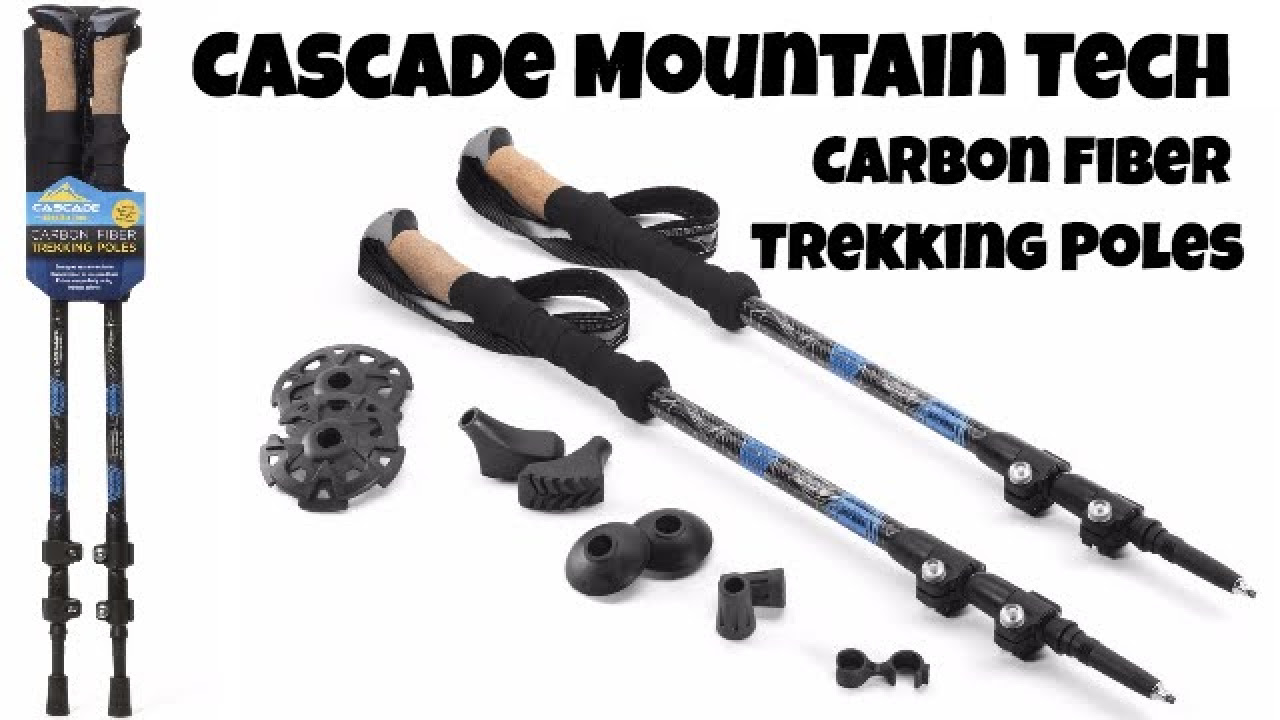 cascade mountain tech 3k carbon fiber trekking poles