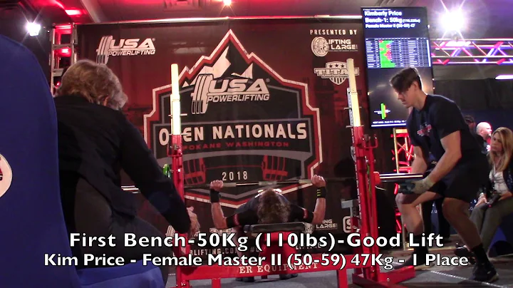 Kim Price at the 2018 USA Powerlifting Open Nation...