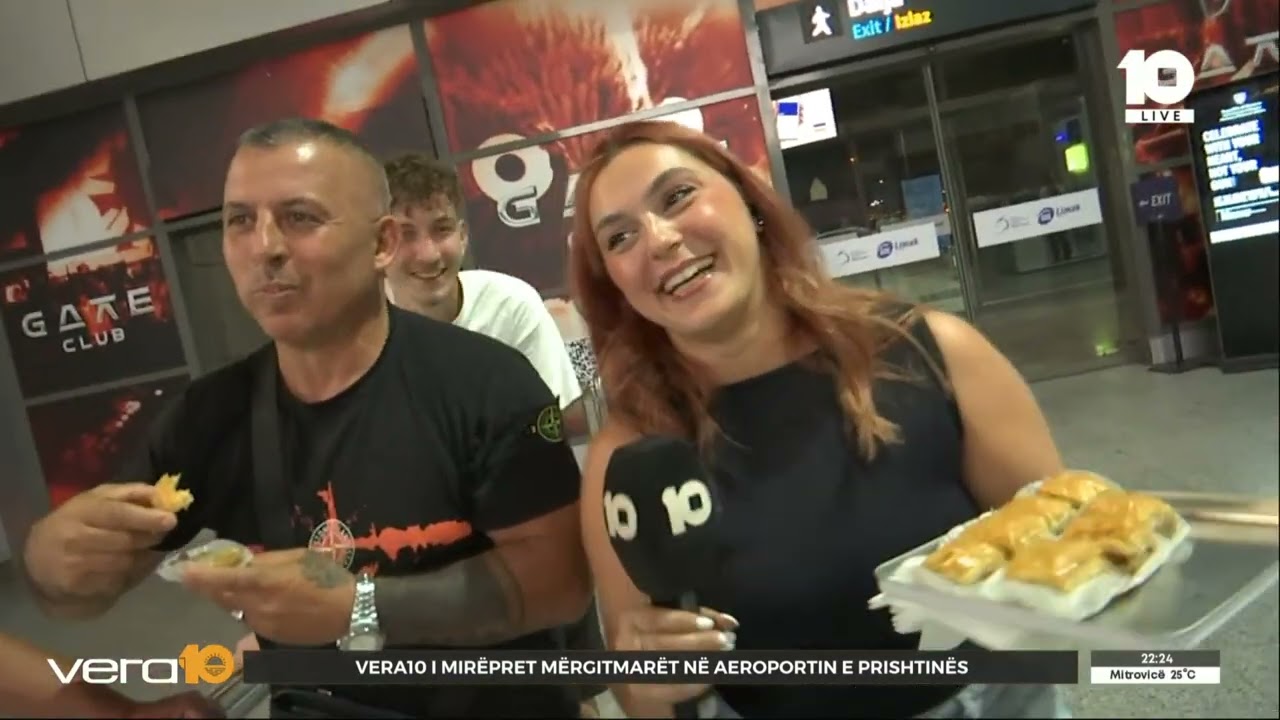 Vera10 mirëpret mërgimtarët me bakllava në Aeroportin e Prishtinës