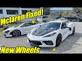 Fixing My Broken Mclaren 720S And Installing New wheels On the C8!