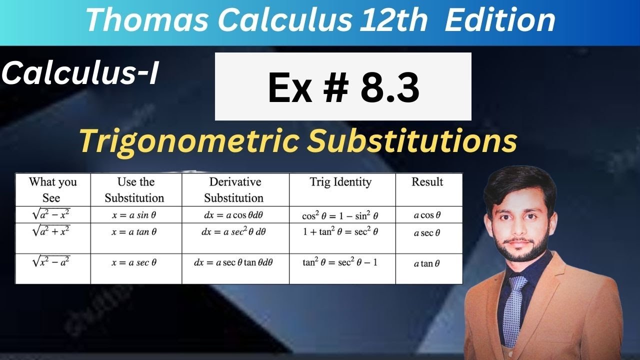 Trigonometric substitution part 1 exercise 8 3 q 1 5 thomas